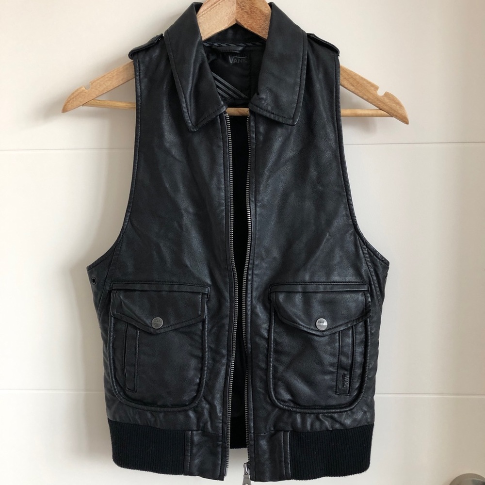 Faux leather Moro vest